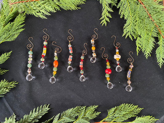 African Bead and Crystal Christmas Ornaments single